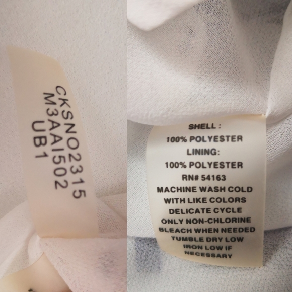 CALVIN KLEIN Multicolor Peasant Blouse - Picture 8 of 9